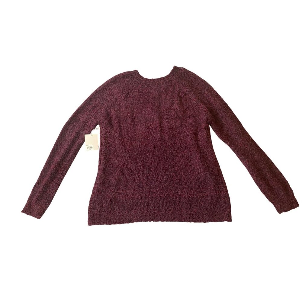 NWT Lauren Conrad Burgundy Textured Long-Sleeve Sweater XL - Picture 2 of 9